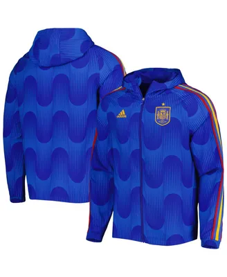 Men's adidas Navy Spain National Team Dna Raglan Full-Zip Hoodie Windbreaker Jacket