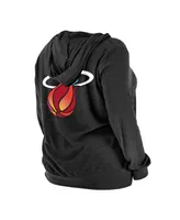 Women's New Era Black Miami Heat Plus Size 2022/23 City Edition Bi-Blend Long Sleeve Hoodie T-shirt