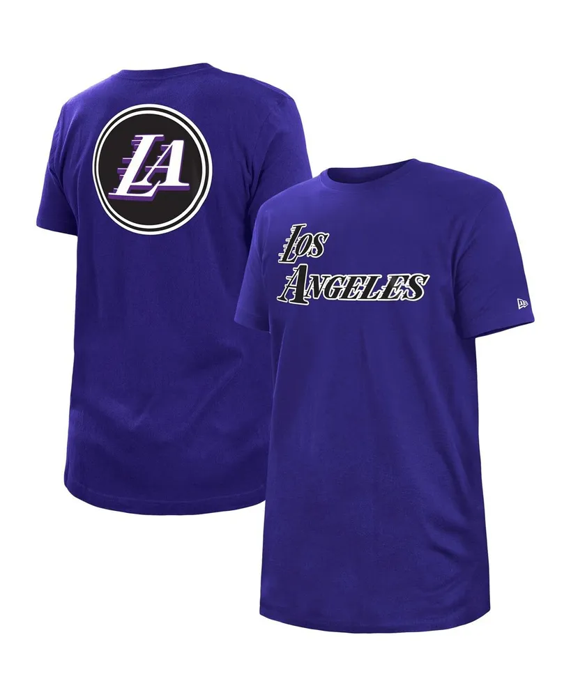 New Era Men's Purple Los Angeles Lakers 2022/23 City Edition Elite Pack T- shirt