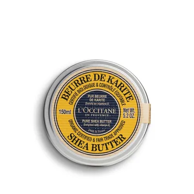 L'Occitane Eco-Cert Organic Certified & Fair Trade Approved Pure Shea Butter Enriched with Vitamin E 5.20 fl oz