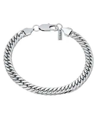 hickey by Hickey Freeman Stainless Steel Wide Flattened Curb Chain Bracelet