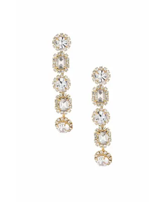 Ettika Crystal Droplets Earrings in 18K Gold Plating