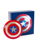 Marvel Studios Captain America 4-Inch Shield Prop Replica | Action Figure Statue, Desk Toy Accessories, Home Office Decor | The Avengers Infinity Saga