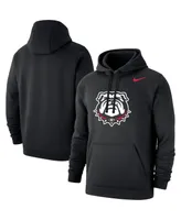 Men's Nike Black Georgia Bulldogs Primary Logo Club Fleece Pullover Hoodie