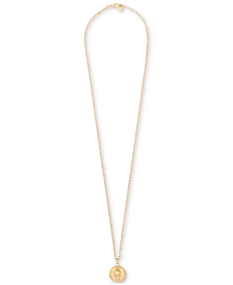 Philipp Plein Gold-Tone Ip Stainless Steel 3D $kull Cable Chain 29-1/2" Pendant Necklace