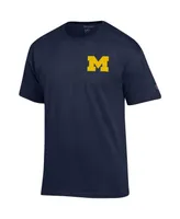 Men's Champion Navy Michigan Wolverines Stack 2-Hit T-shirt