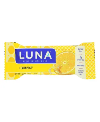 Clif Bar Luna Bar - Organic Lemon Zest - Case of 15