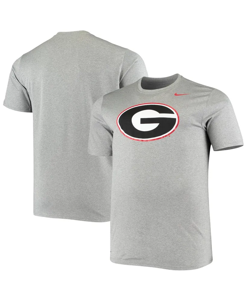 Men's Nike Heathered Charcoal Georgia Bulldogs Big and Tall Legend Primary Logo Performance T-shirt