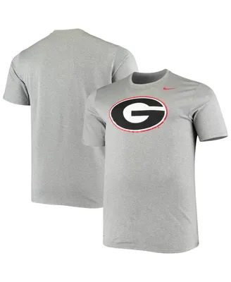 Men's Nike Heathered Charcoal Georgia Bulldogs Big and Tall Legend Primary Logo Performance T-shirt