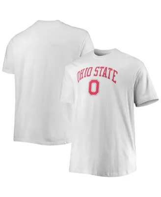 Men's Champion White Ohio State Buckeyes Big and Tall Arch Over Wordmark T-shirt