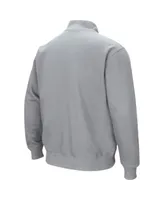 Men's Colosseum Heathered Gray Michigan Wolverines Tortugas Team Logo Quarter-Zip Jacket