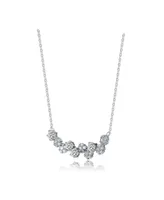 Sterling Silver Cubic Zirconia Garland Necklace