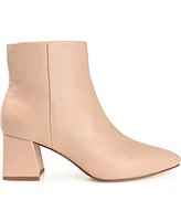 Journee Signature Women's Tabbie Pointed Toe Block Heel Dress Booties