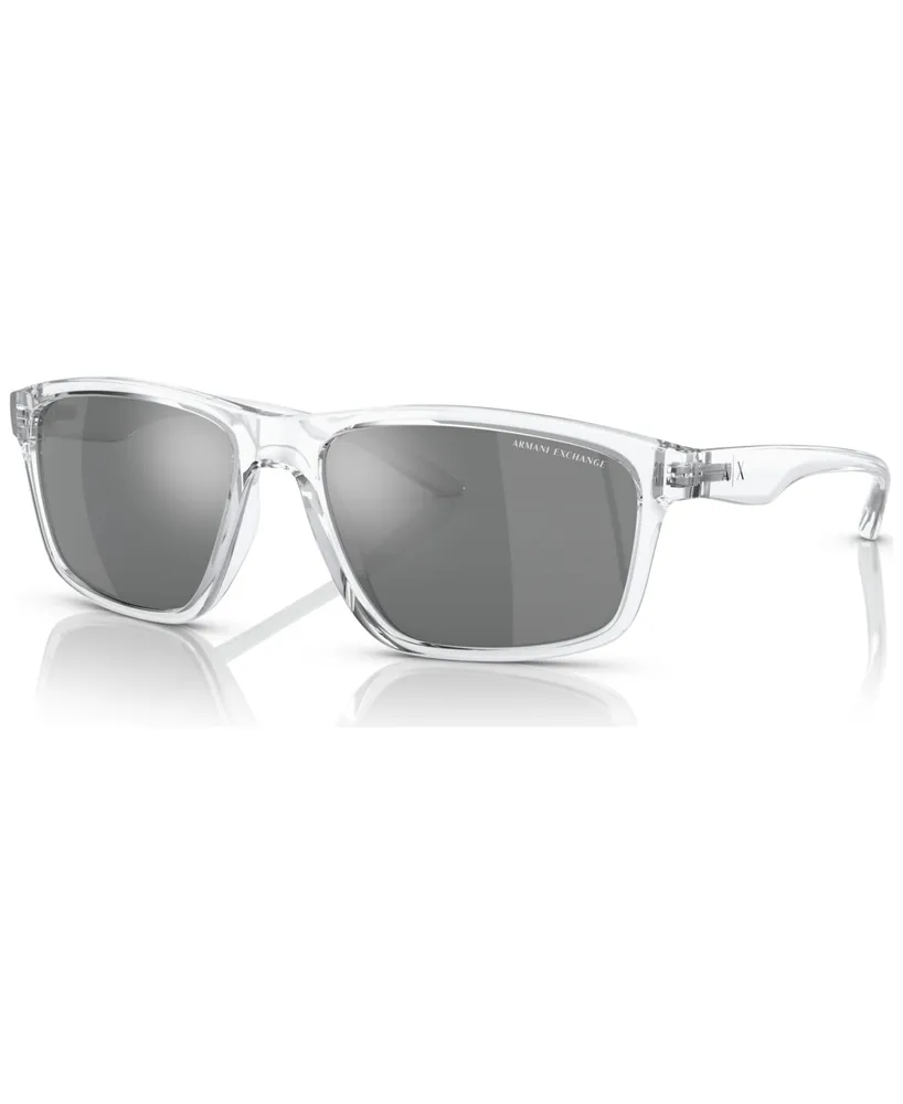 A|X Armani Exchange Men's Low Bridge Fit Sunglasses, AX4122SF59-z
