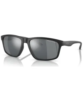 A|X Armani Exchange Men's Low Bridge Fit Sunglasses, AX4122SF59-z