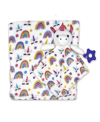 3 Stories Trading Baby Boys or Baby Girls Blanket, Nunu and Teether