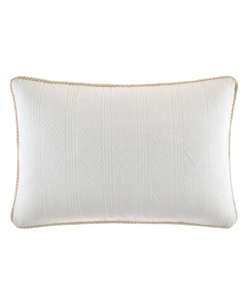 Nautica Saybrook Cotton Chevron Decorative Pillow, 14" X 20"