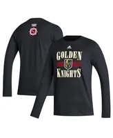 Men's adidas Black Vegas Golden Knights Reverse Retro 2.0 Fresh Playmaker Long Sleeve T-shirt