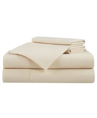 Aston and Arden Linen Eucalyptus Lyocell King Sheet Set, 1 Flat Sheet, Fitted 2 Pillowcases, Classic Look, Modern Tencel Blen