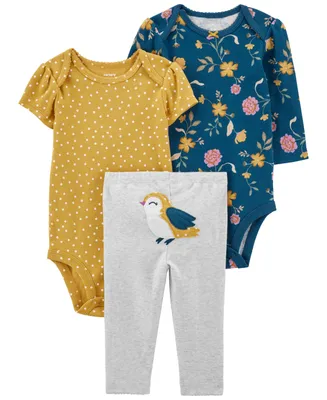 Carter's Baby Girls Pants and Bodysuits, 3 Piece Set