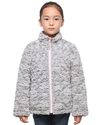 Rokka&Rolla Girls Reversible Sherpa Fleece Puffer Jacket