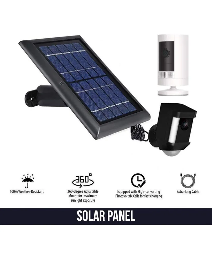 Wasserstein Solar Panel Compatible with Spotlight Cam Battery & All-New Stick Up Cam Battery