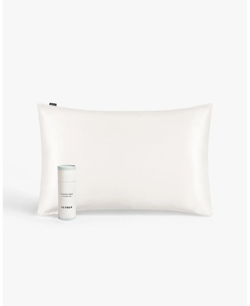 Lilysilk White 100% Pure Mulberry Silk Pillowcase