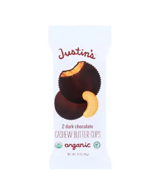 Justin's Nut Butter Cashew Butter Cups - Dark Chocolate - Case of 12