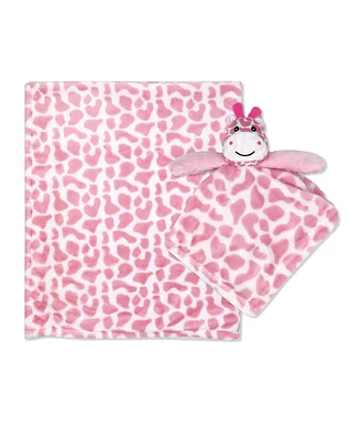 3 Stories Trading Baby Girls Printed Blanket with Nunu, 2 Piece Set