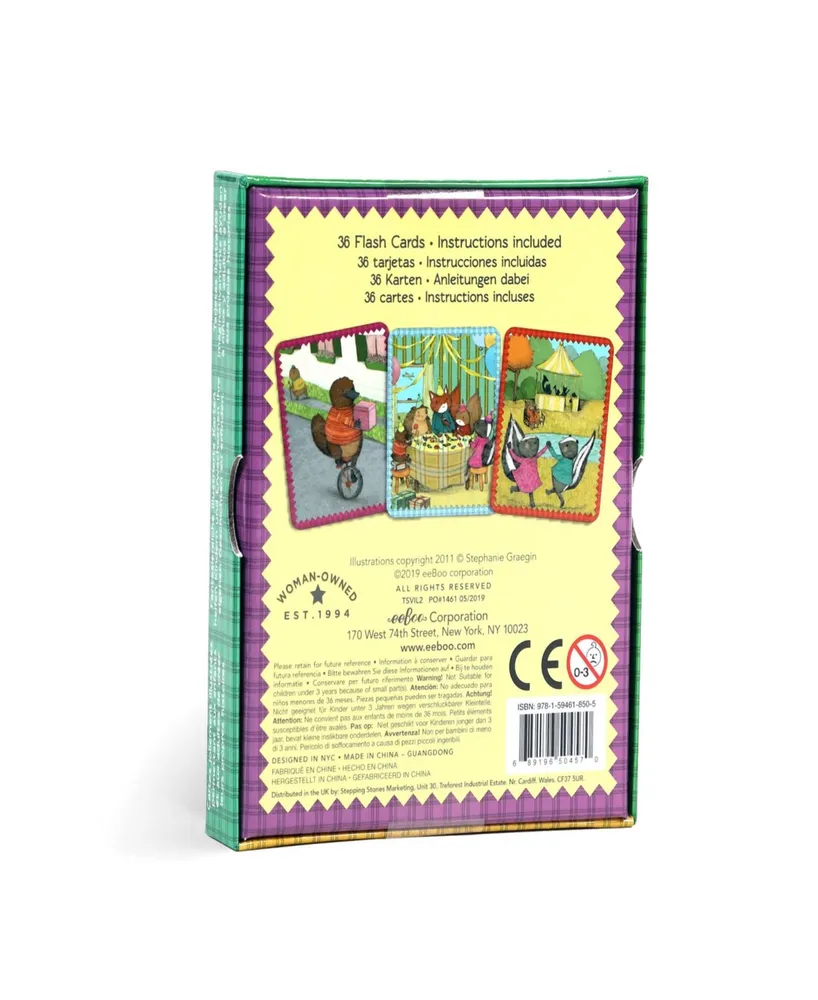 Eeboo Animal Village Create a Story Pre-Literacy Cards Set, 36 Cards