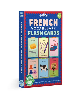 Eeboo French Vocabulary Flash Cards Set, 56 Piece