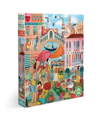 Eeboo Piece and Love Venice Open Market 1000 Piece Square Adult Jigsaw Puzzle