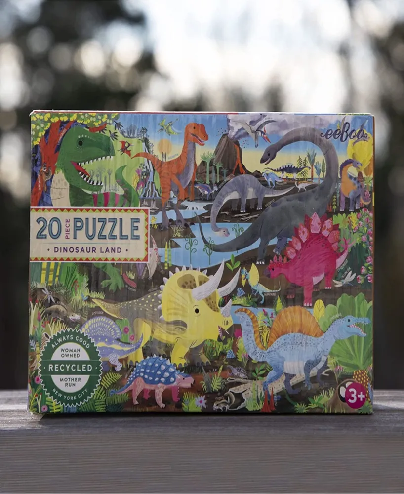 Eeboo Dinosaur Land 20 Piece Jigsaw Puzzle