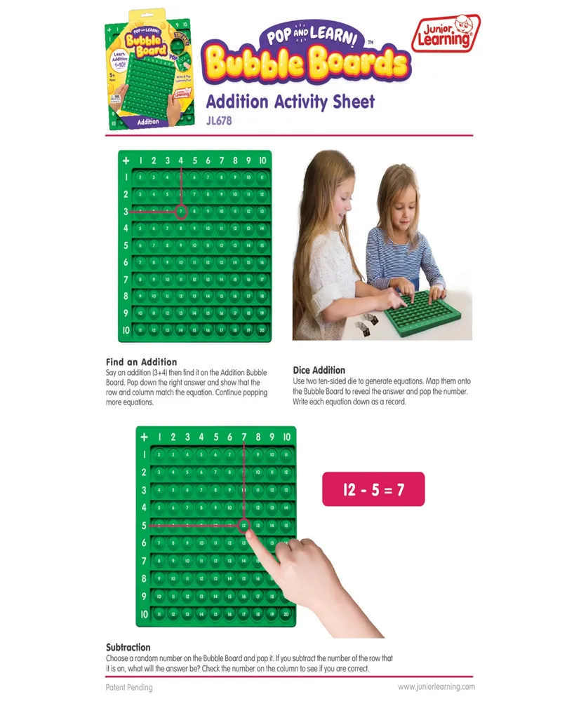 Pop Learn Bubble Board Addition Board