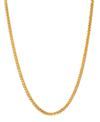 Square Wheat Link 22" Chain Necklace in 14k Gold