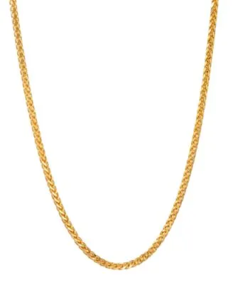 Square Wheat Link 20 Chain Necklace Collection In 14k Gold