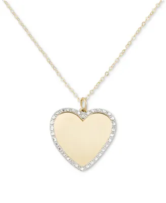 Framed Heart 18" Pendant Necklace in 10k Two-Tone Gold - Two