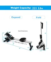 Costway Magnetic Rowing Machine, Folding Rower with Lcd Display