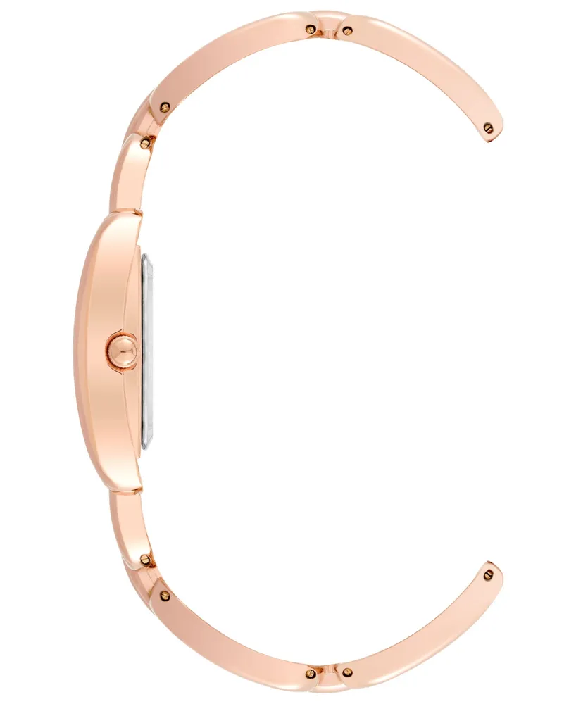 Anne Klein Women's Rose Gold-Tone Alloy Open Link Bracelet Watch, 33mm - Rose Gold