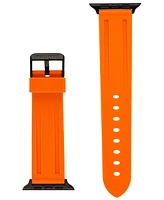 Vince Camuto Men's Orange Premium Silicone Band Compatible with 42/44/45/Ultra/Ultra 2 Apple Watch