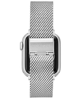 Vince Camuto Men's Silver-Tone Stainless Steel Mesh Bracelet Compatible with 42/44/45/Ultra/Ultra 2 Apple Watch