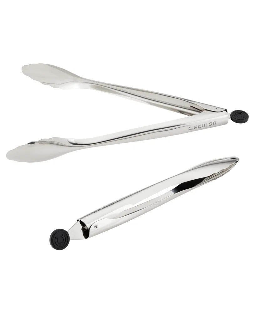 Circulon Tools Stainless Steel Kitchen Tongs, Set of 2