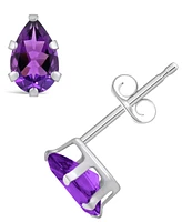 Macy's Gemstone Stud Earrings 10k White Gold
