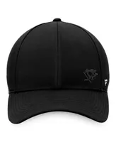 Women's Fanatics Black Pittsburgh Penguins Authentic Pro Road Structured Adjustable Hat