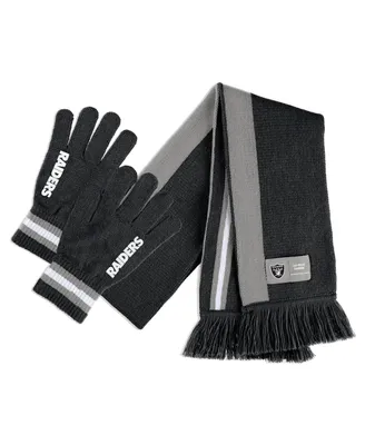 Women's Wear by Erin Andrews Las Vegas Raiders Scarf and Glove Set