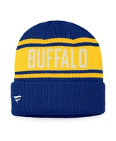 Men's Fanatics Royal and Gold Buffalo Sabres True Classic Retro Cuffed Knit Hat