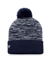 Men's Fanatics Navy Seattle Kraken Defender Cuffed Knit Hat with Pom