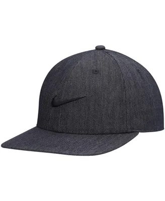 Men's Nike Skateboard Heathered Black Faux Denim Snapback Hat