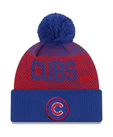 Men's New Era Royal Chicago Cubs Authentic Collection Sport Cuffed Knit Hat with Pom