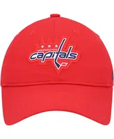 Men's adidas Red Washington Capitals Primary Logo Slouch Adjustable Hat